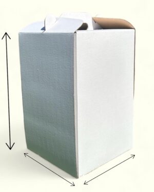 Ekstra Høy Kakeeske Med Håndtak 28 x 28 x 35 cm Høy - 20 Stk