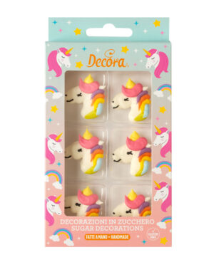 Decora Sukkerdekorasjoner Enhjørning - 6 Stk (BF:19.07.25)