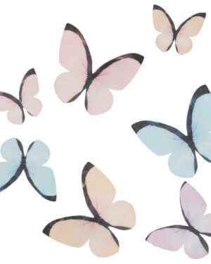 Wilton Spiselige Sommerfugler Pastell - 8 Stk